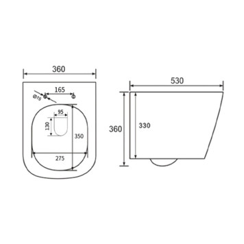 Подвесной безободковый унитаз Elson c функцией soft closing-1