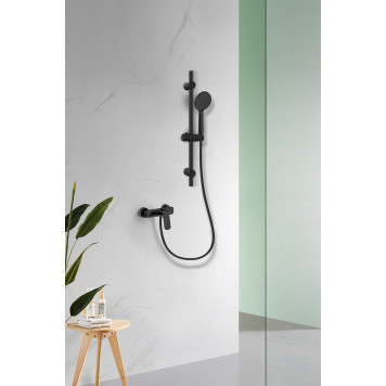 Черный смеситель для ванны с душевым гарнитуром ARROW AG3503MB-TZ черный матовый